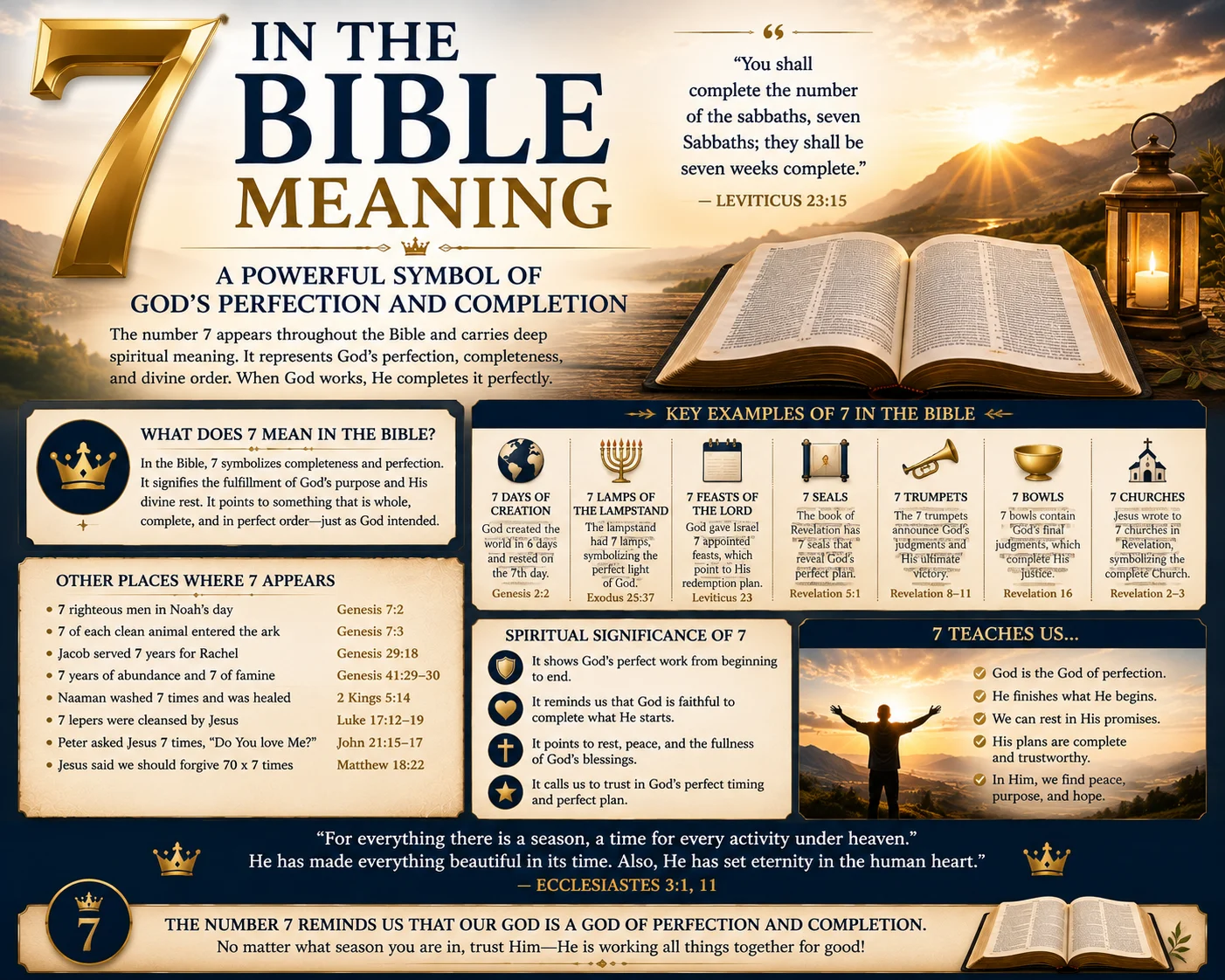 7 in the Bible Meaning: A Powerful Symbol of God's Perfection and Completion