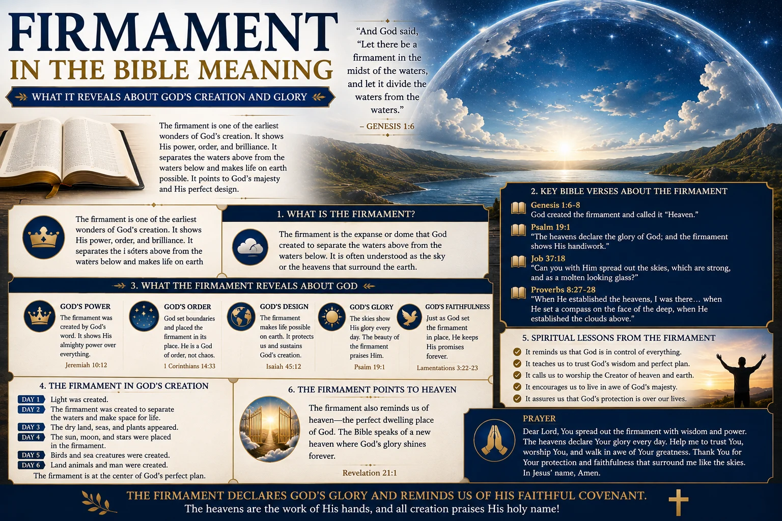 Firmament in the Bible Meaning: What It Reveals About God's Creation and Glory