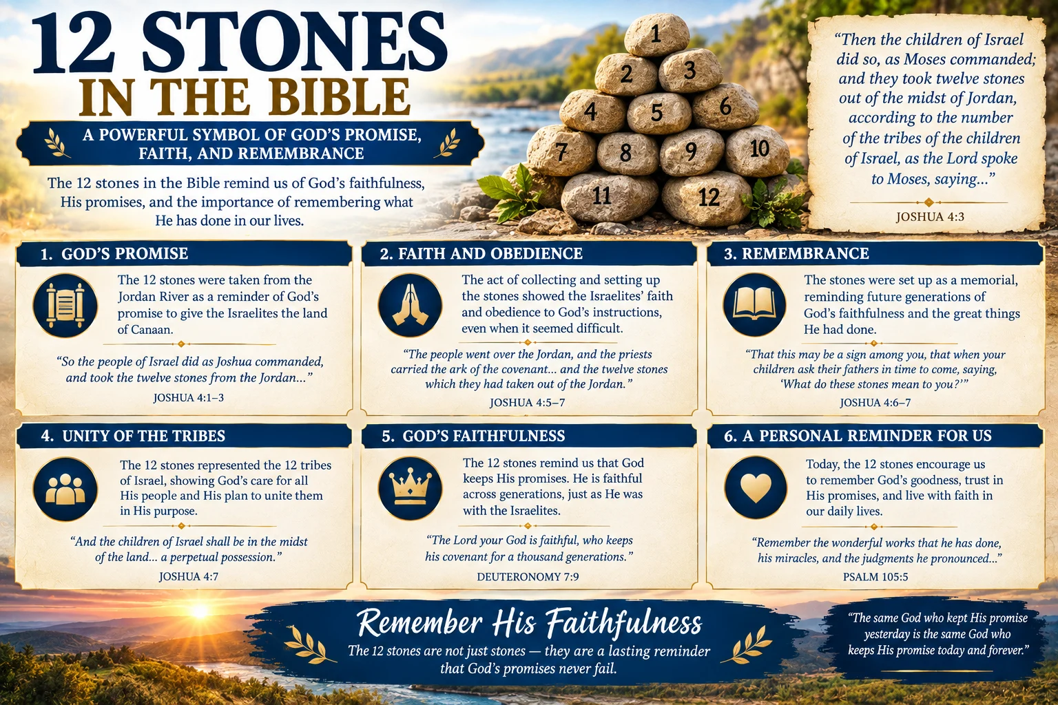 12 Stones in the Bible Meaning: A Powerful Symbol of God's Promise, Faith, and Remembrance