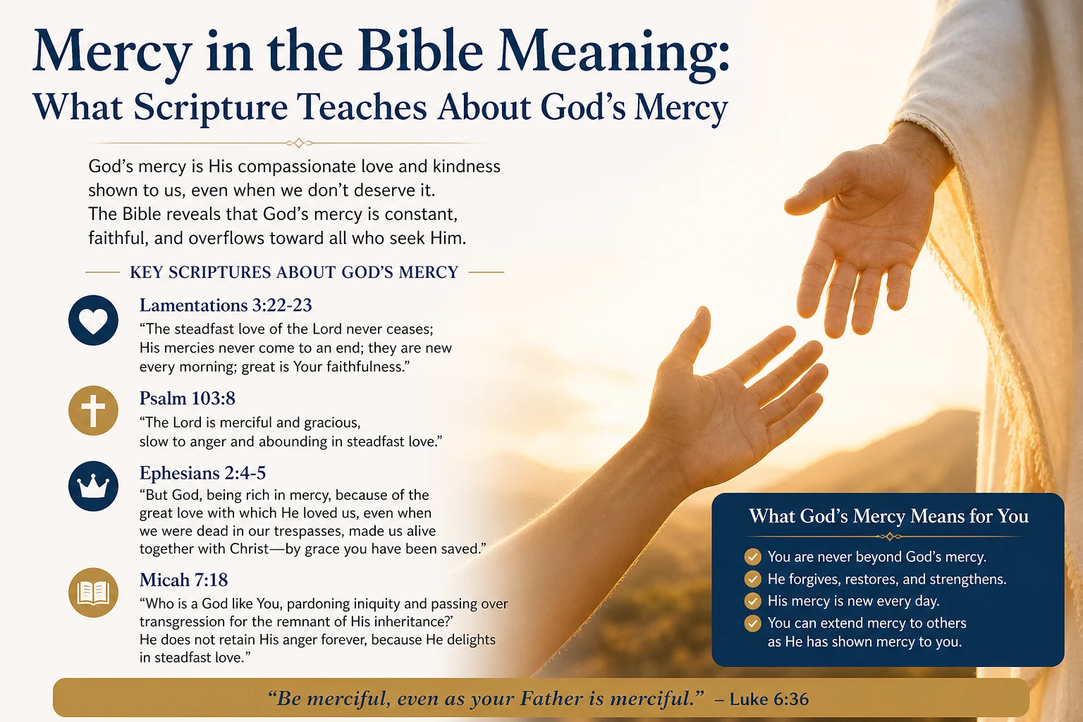 Mercy in the Bible Meaning: What Scripture Teaches About God’s Mercy